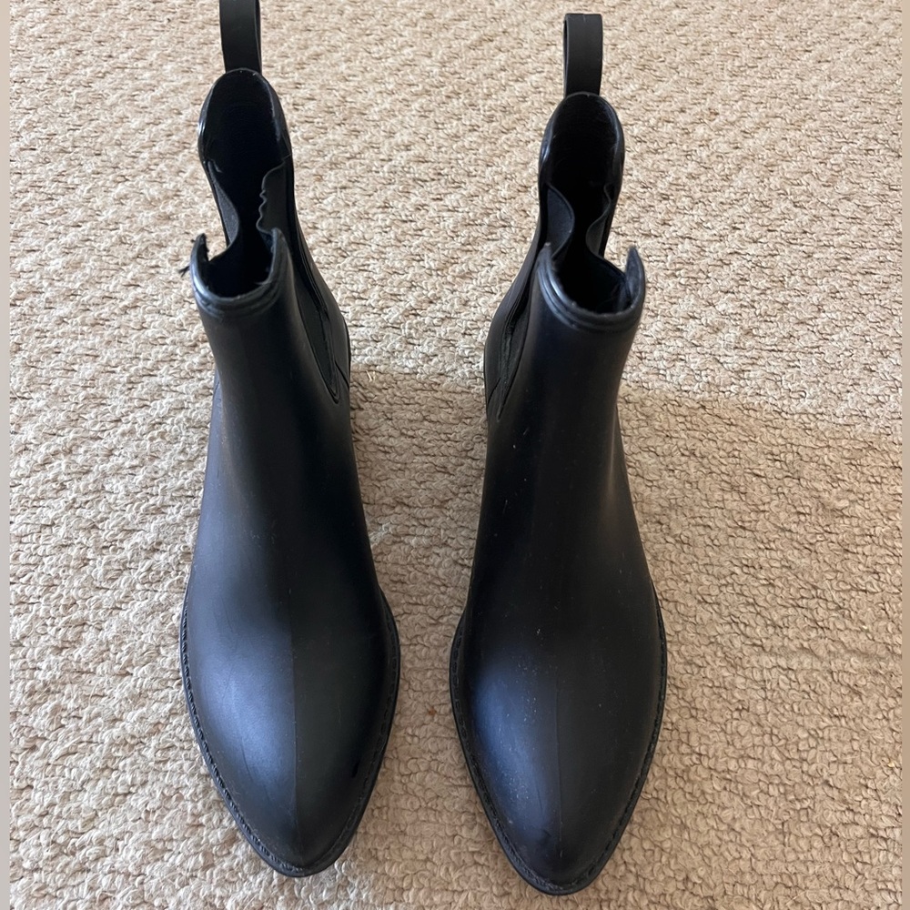 Jeffrey Campbell Black Chelsea Rain Boots